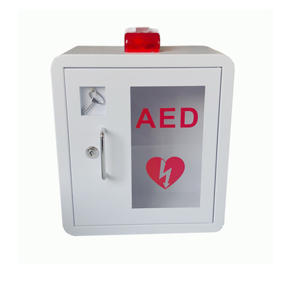 Καθολικό εσωτερικό λευκό ανησυχημένο μέταλλο γραφείο τοίχων AED Defibrillator