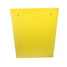Ο κίτρινος υπαίθριος τοίχος τοποθετεί το ανησυχημένο γραφείο AED με το σύστημα θέρμανσης