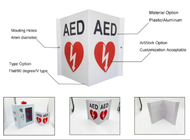 Επίπεδος/90 βαθμός/Defibrillator βοήθειες σήμανσης ασφάλειας AED σημαδιών τύπων Β εκτυπώσιμες πρώτες
