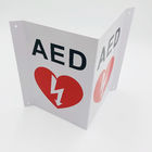 Τριγωνικό άσπρο σημάδι τοίχων AED, πλαστικό σημάδι AED πρώτων βοηθειών μορφής Β