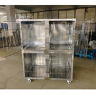 Εύρωστα προϊόντα μετάλλων συνήθειας/κλουβί σκυλιών ανοξείδωτου με 4 ρόδες τροχίσκων
