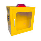 Κίτρινα ανησυχημένα χρώμα Defibrillator γραφεία AED με το φως στροβοσκόπιων