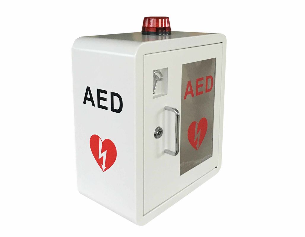 Κυρτή γωνιών υψηλή ασφάλεια κιβωτίων AED Defibrillator τοποθετημένη τοίχος για εσωτερικό