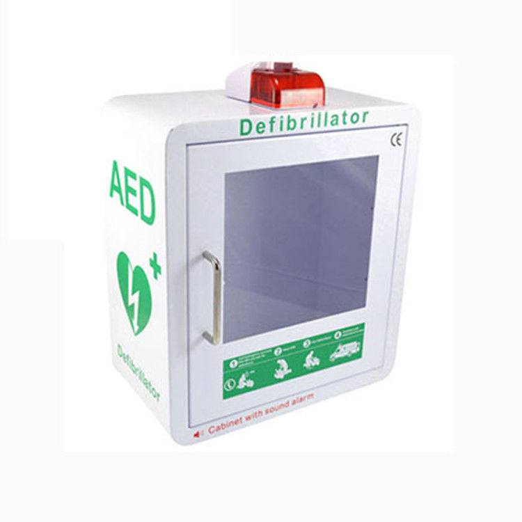 Στρογγυλό Defibrillator τοποθετημένο τοίχος κιβώτιο AED γωνιών με τον ευδιάκριτο συναγερμό